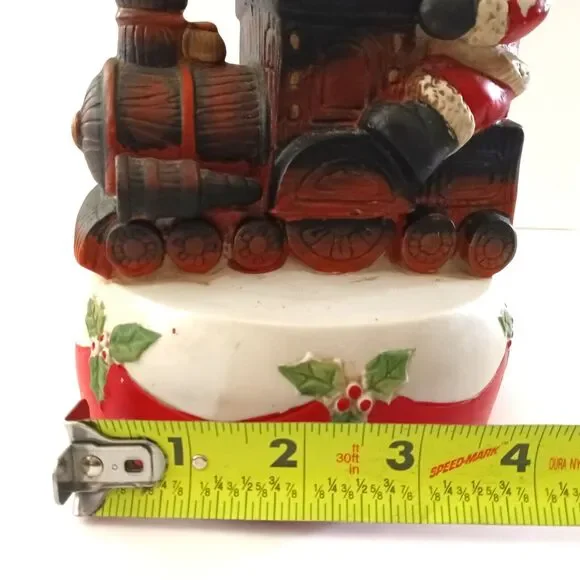 Vintage 1984 Enesco Santa Train Musical Box Ceramic Holiday Christmas Decoration - Picture 11 of 11